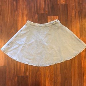 American apparel high waisted jean skirt